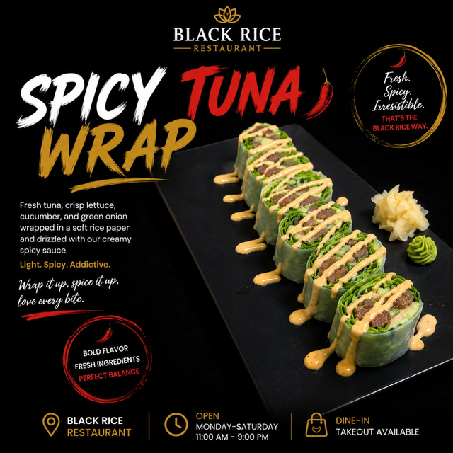 Spicy Tuna Wrap.