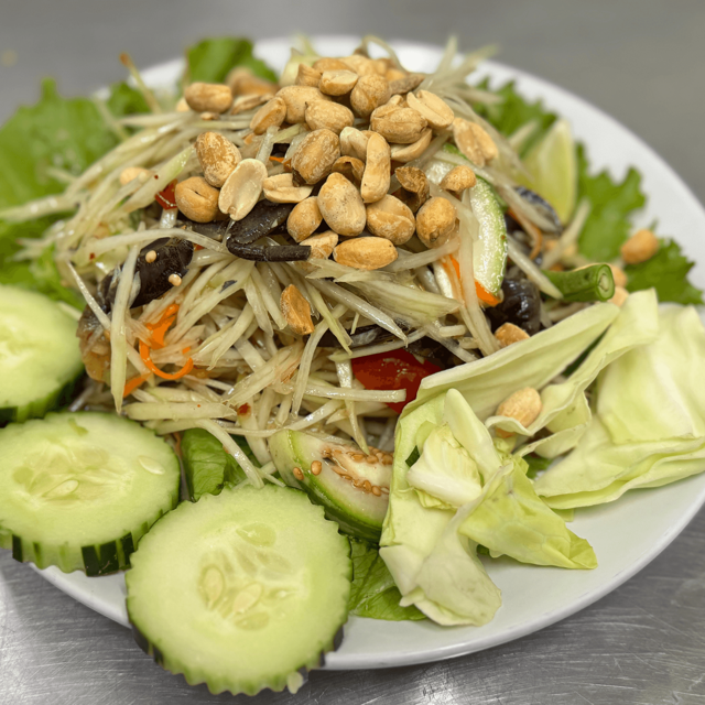 Papaya Salad with Salted Crab.