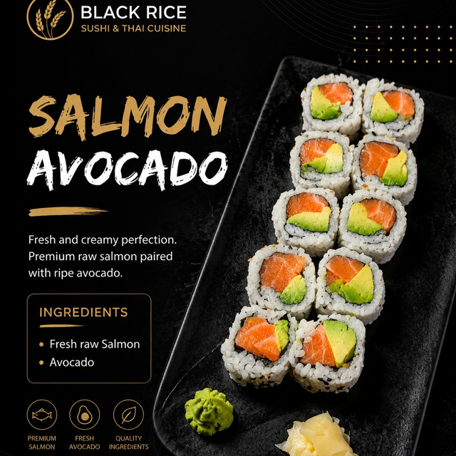 Salmon Avocado Roll.