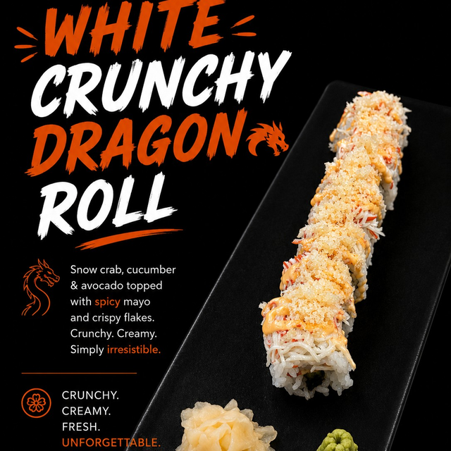 White Crunchy Dragon Roll.