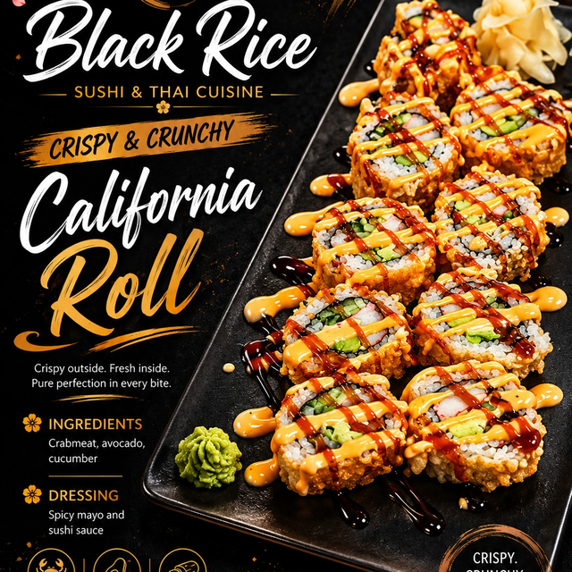 Crispy & Crunchy California Roll.